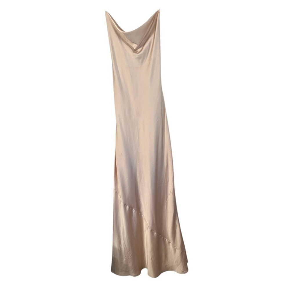 Show Me Your MuMu Cream Slip Dress Cowl Neck Sleeveless - Picture 5 of 12